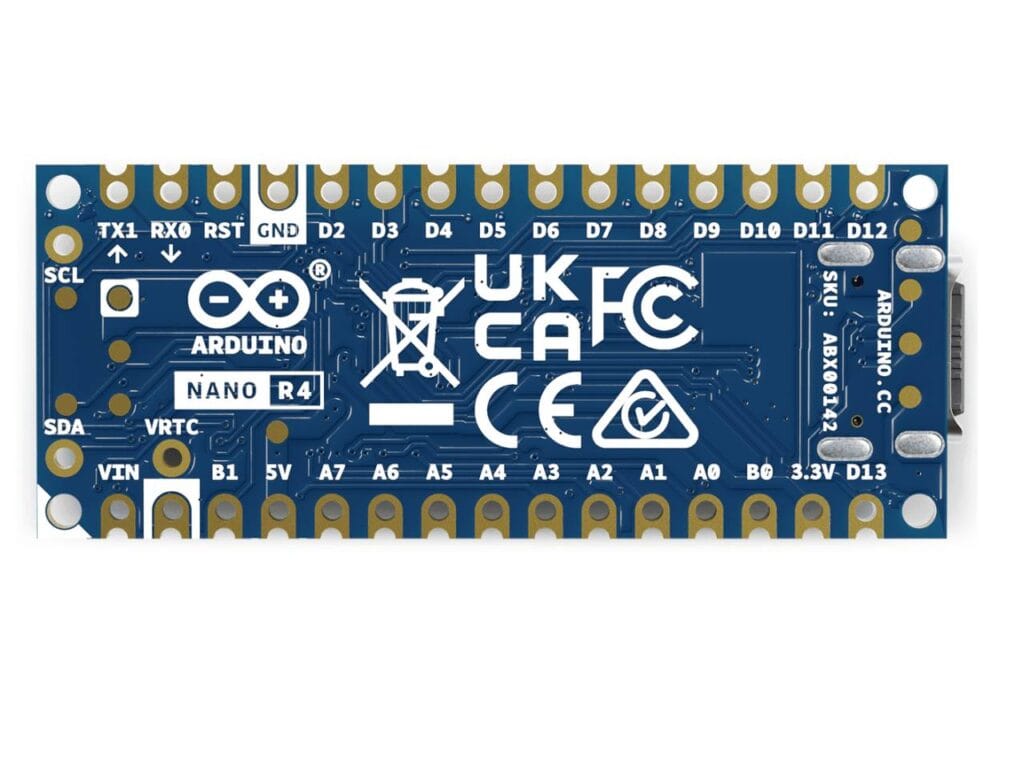 Kicsi méret, profi csatlakoztathatóság – Arduino Nano R4 (láb nélküli kialakítás)