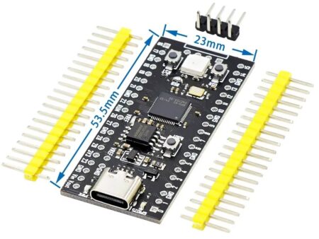 Egy fejlett mikrokontroller panel RP2040 chippel, 16 MB flash memóriával, USB-C csatlakozóval és beépített WS2812B RGB LED-del. AI-projektekhez és oktatási célokra ideális, MicroPython-kompatibilis.