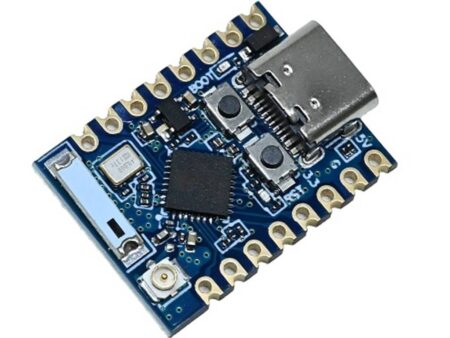 ESP32‑C3 Pro Mini fejlesztőpanel USB‑C csatlakozóval, Wi-Fi és Bluetooth 5.0 támogatással, valamint külső antennacsatlakozóval. Ideális IoT és beágyazott fejlesztésekhez.
