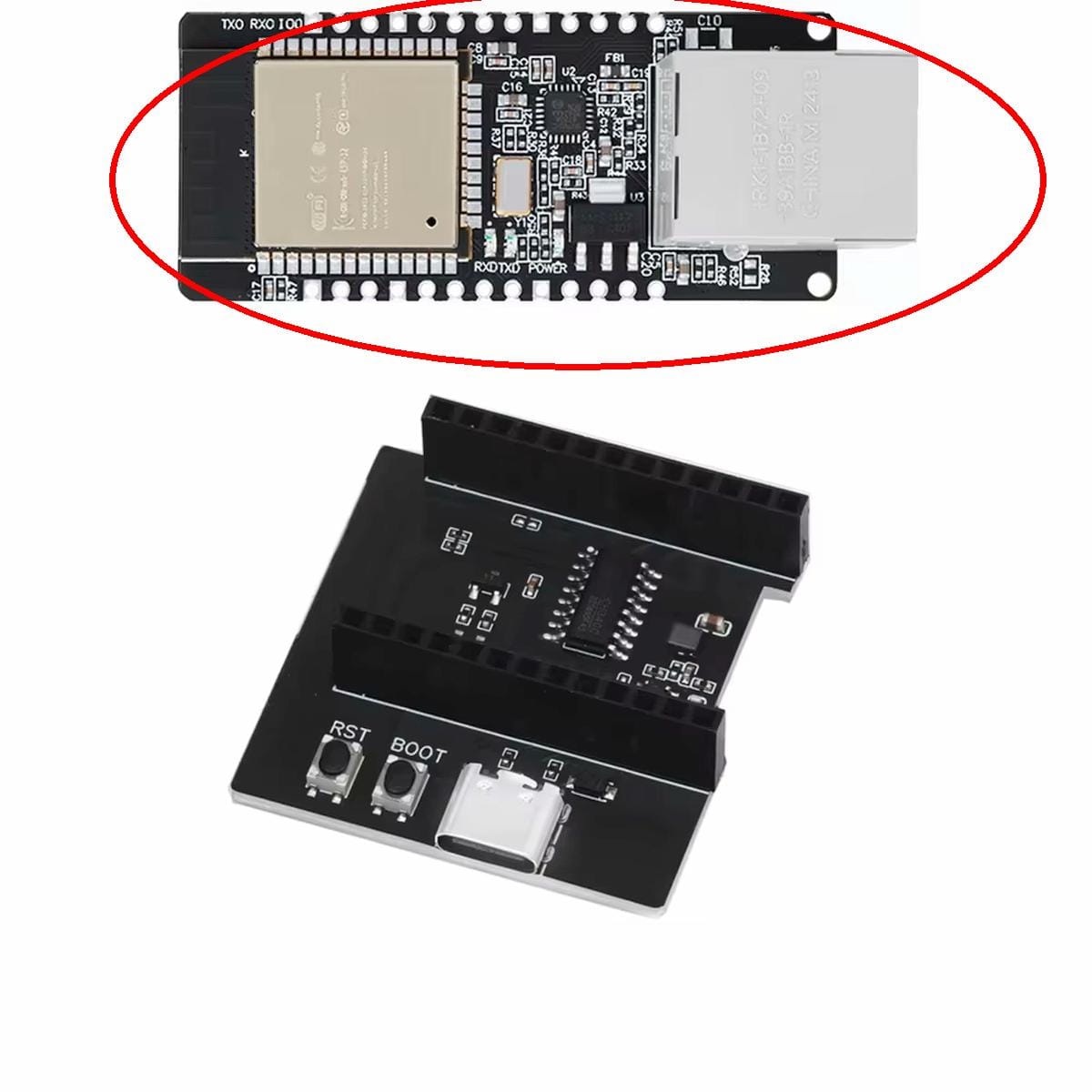 ESP322-ETH01 és a USB-s feltöltő
