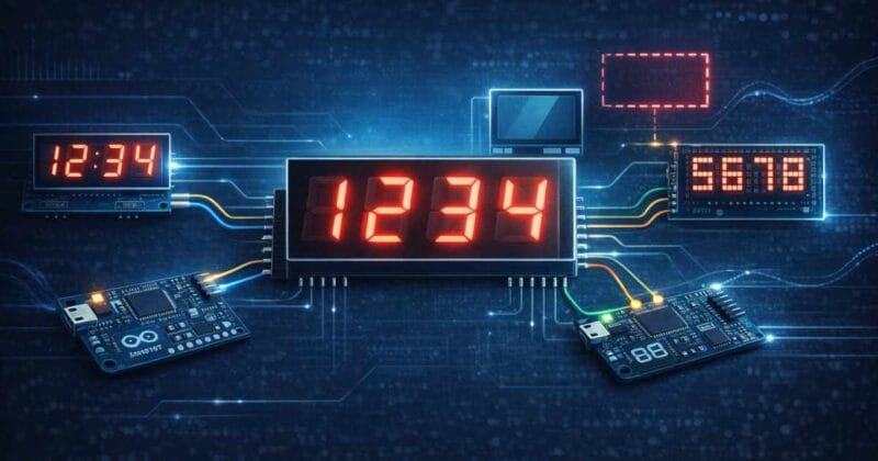 Arduino projekt 7 szegmenses kijelzőkkel – TM1637, TM1638 és MAX7219 LED vezérlés