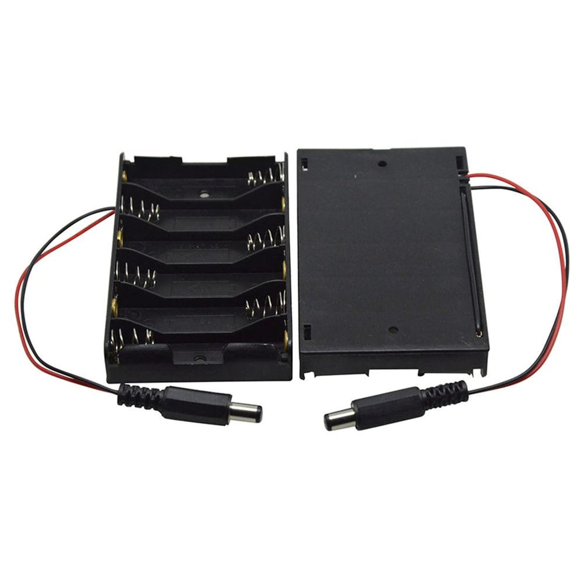 6x AA akkumulátor- és elemtartó vezetékkel, DC tápcsatlakozóval, Arduino kompatibilis áramkörök és mobil elektronikai fejlesztések működtetéséhez.