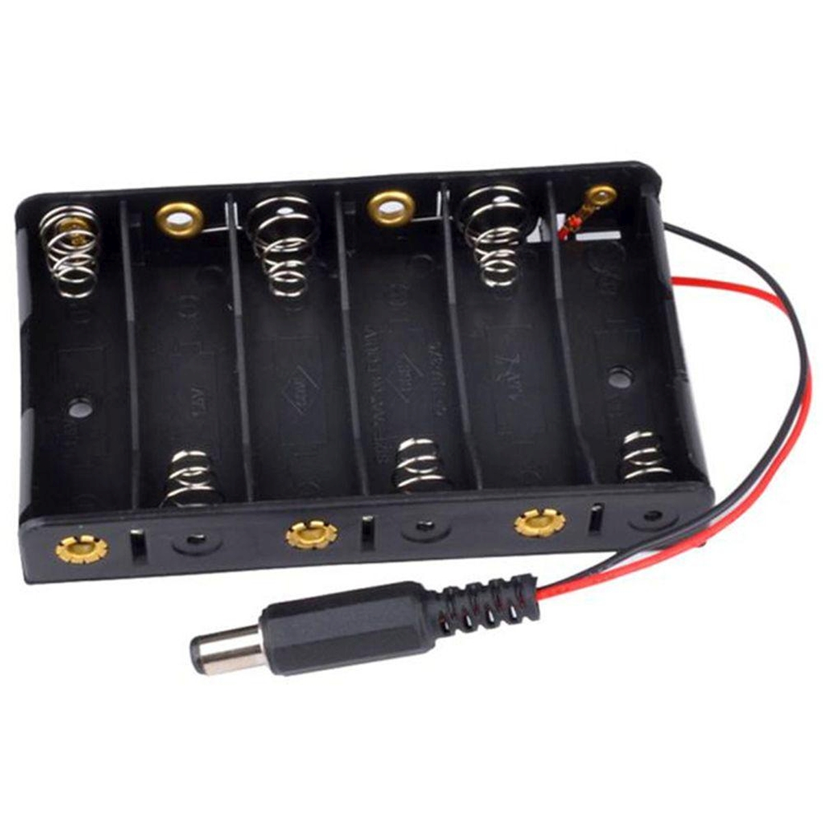 6x AA elem/akkutartó (Arduino tápdugóval)