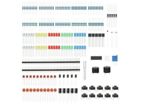Teljes alkatrészválogatás LED-ekkel, potméterekkel és kapcsolókkal – ideális tanuláshoz vagy prototípusépítéshez!
