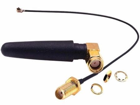 WiFi antenna (uFL - RP-SMA; 2.4GHz; 2.5dBi, 5cm, L-alak) - Image 2