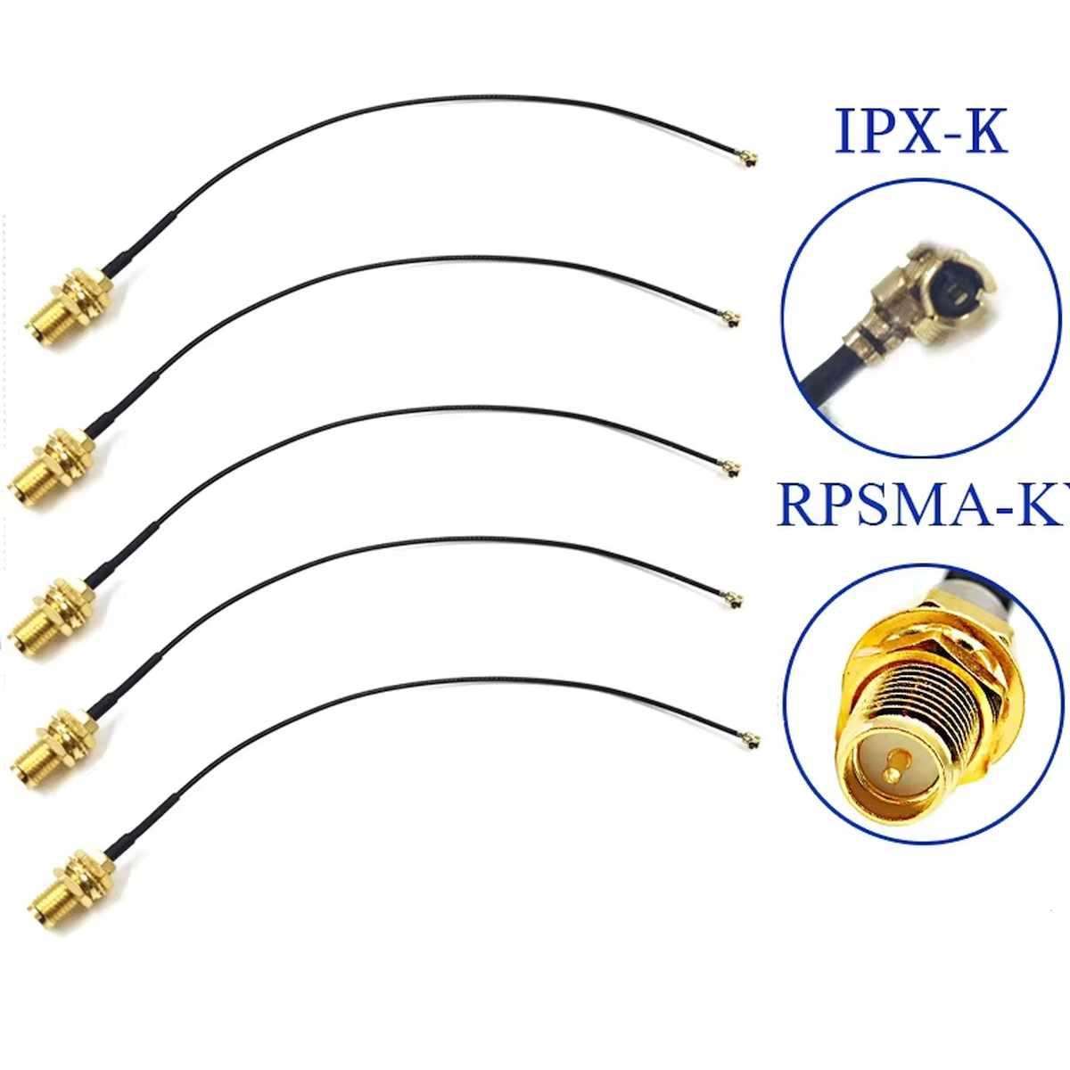 Kompakt SMA to UFL RF kábel adapter – optimális RF teljesítmény 6 GHz‑ig.