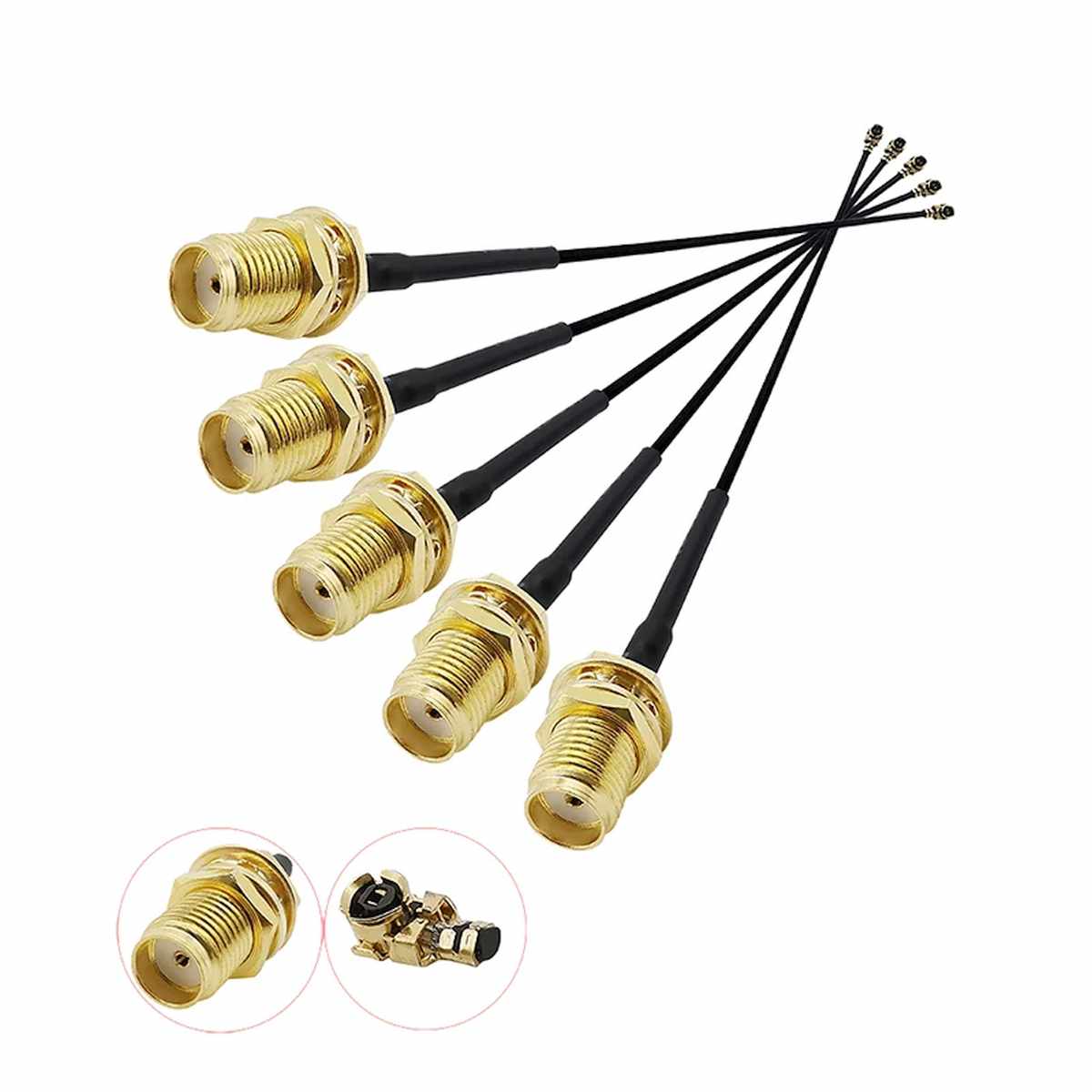 SMA anya – UFL RF kábel adapter 6 GHz‑ig, 50 Ω impedanciával, antennákhoz és vezeték nélküli modulokhoz.