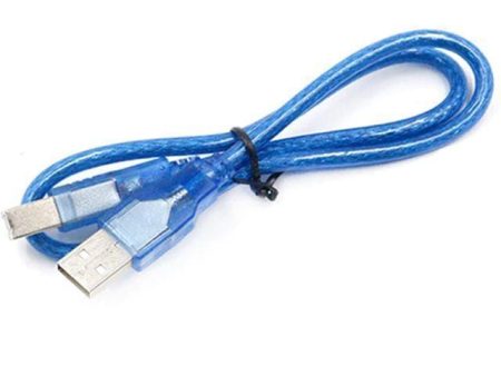 USB-A/USB-B kábel (kék, 30cm) - Image 4