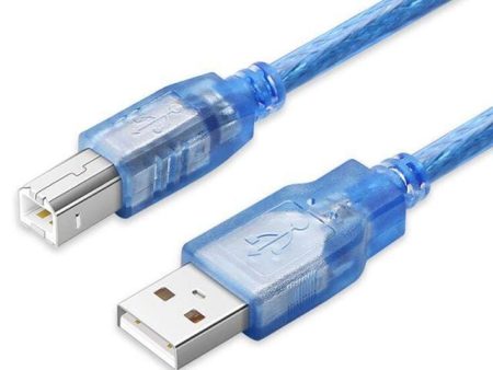 USB-A/USB-B kábel (kék, 30cm) - Image 2