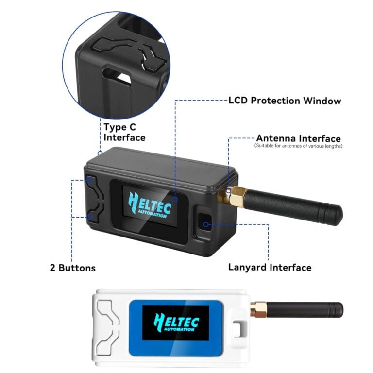 Heltec - WiFi LoRa 32 V3 fehér ház/tok [akkutartó] - TavIR WebShop