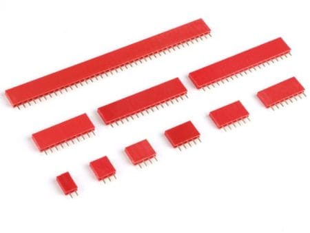 1x4 hüvelysor (2.54mm) [piros]