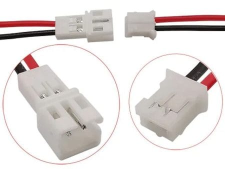 JST-PH 2.0 csatlakozó 2 pin, 20cm kábel szerelt anya/szerelt apa (2mm)