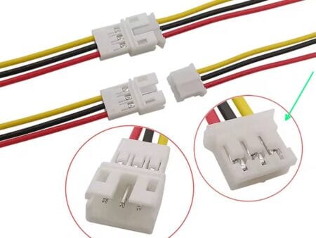 Kompakt JST-PH 2.0 csatlakozó színkódolt vezetékekkel