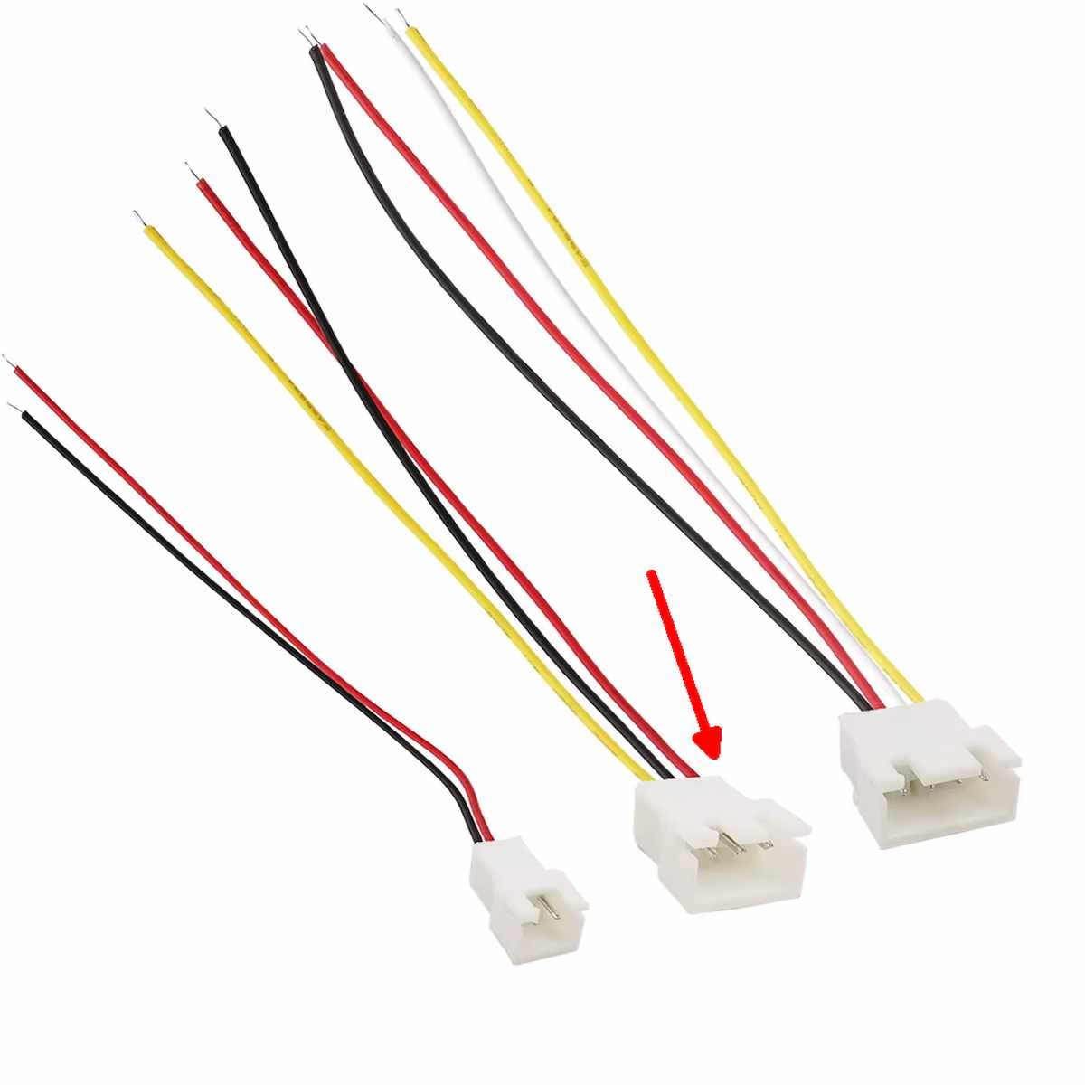 Előre szerelt 3‑pin női JST‑XH2.54 csatlakozó 20 cm-es vezetékkel, mikrokontroller és Arduino projektekhez.