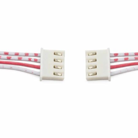 övid 10 cm JST XH2.54 female–female kábel 4 vezetékes, egymással azonos irányú csatlakozókkal.