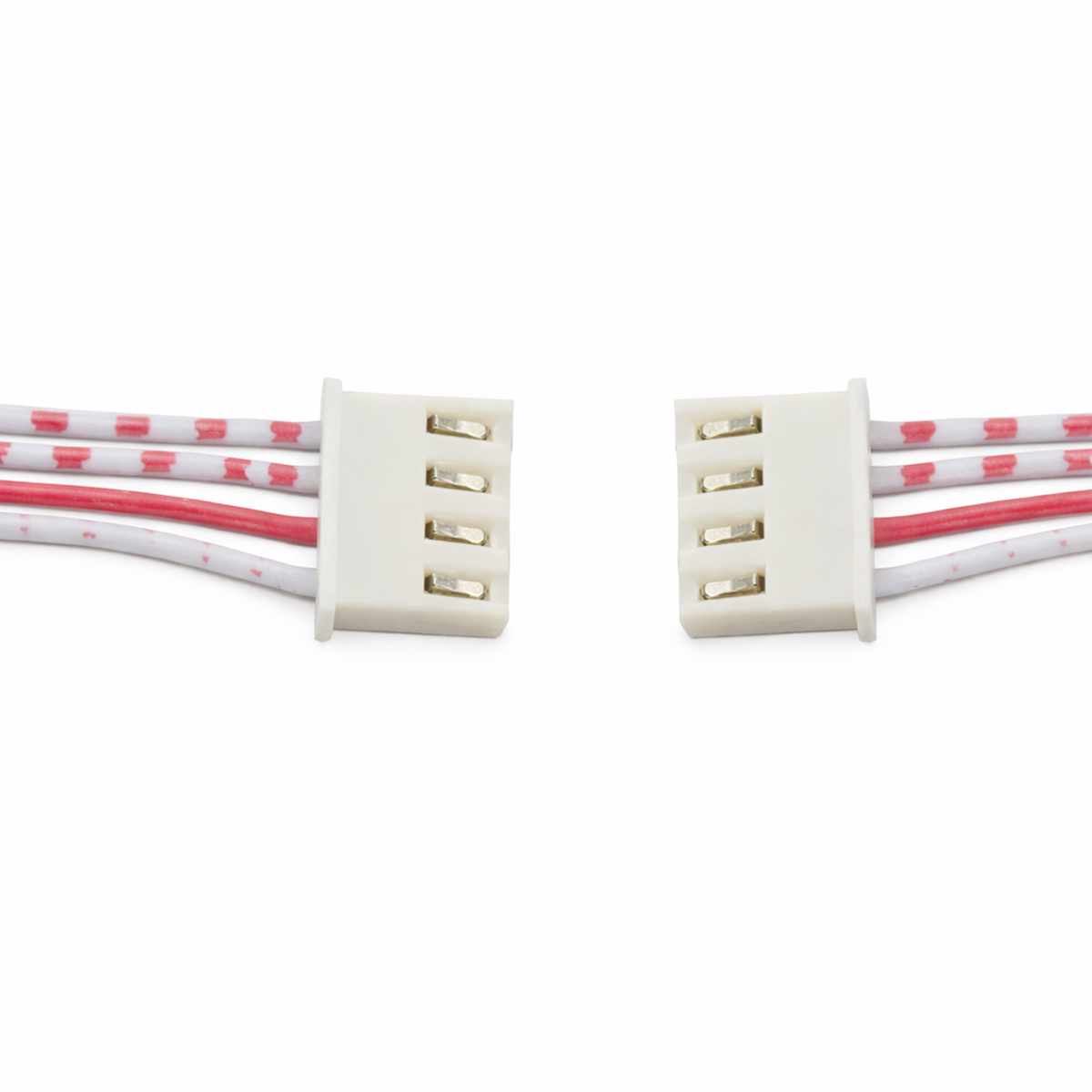 övid 10 cm JST XH2.54 female–female kábel 4 vezetékes, egymással azonos irányú csatlakozókkal.