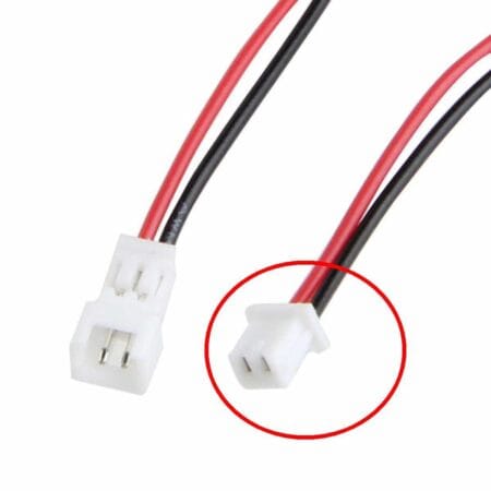 Mikro méretű, 1.25 mm-es A1250 2 pin női csatlakozó nyitott végű vezetékkel kompakt Arduino és IoT fejlesztésekhez.