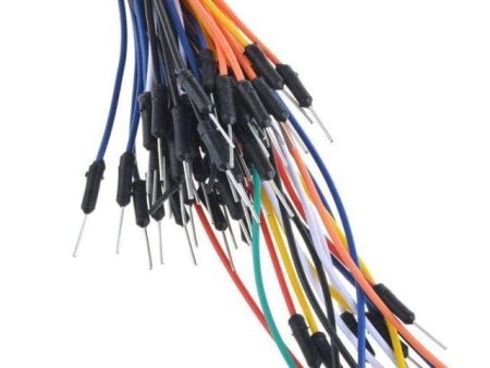 65 darabos, színes apa–apa jumper kábel készlet breadboardhoz.