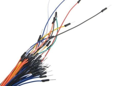 65 darabos, színes apa–apa jumper kábel készlet breadboardhoz.