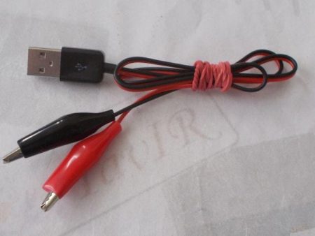 USB-A dugó - krokodil csipesz