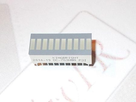 10 szegmens LED modul (1 kék-4 zöld-3 sárga-2 vörös)