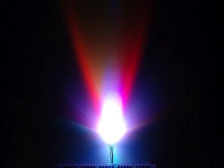 LED – RGB (vörös/zöld/kék) fényű, víztiszta tokban csomag (10x, 5mm)