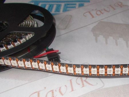 Címezhető LED-szalag (0.5m, fekete, 144LED/m, WS2812B) - Image 3