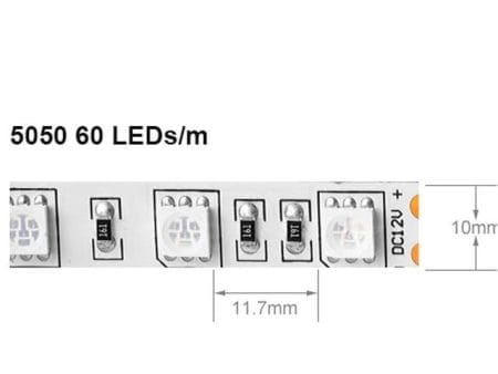 UV fényű LED-szalag (1m, fekete, 60LED/m, 5050, IP30, 12V) - Image 3