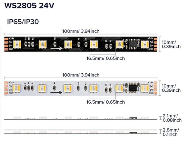 WS2805 24V LED-szalag