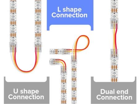 LED-szalag táp- és adatcsatlakozó - kábelhez (3pin, forrasztásmentes) - Image 4