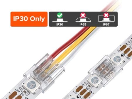 LED-szalag táp- és adatcsatlakozó - kábelhez (3pin, forrasztásmentes)