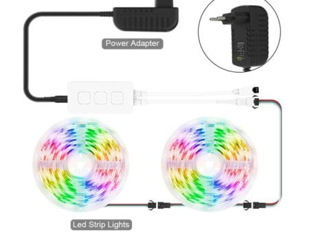 RGB LED-sor vezérlő (SP611E, 5V-12V, IR, BT)
