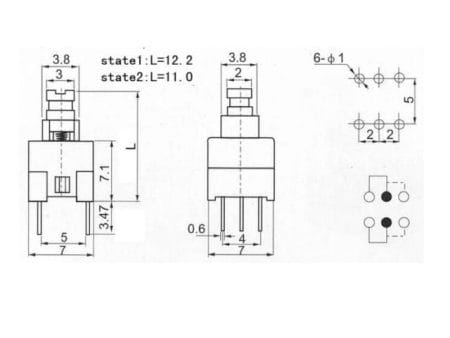 Nyomógomb (7x7) - 2db/pack - Image 4