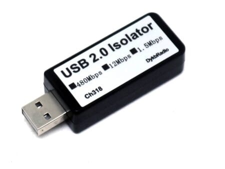 Egy CH318T chipre épülő, nagysebességű USB 2.0 izolátor és HUB modul, amely 3kV-os szigeteléssel védi az érzékeny eszközöket zajos vagy ipari környezetben.