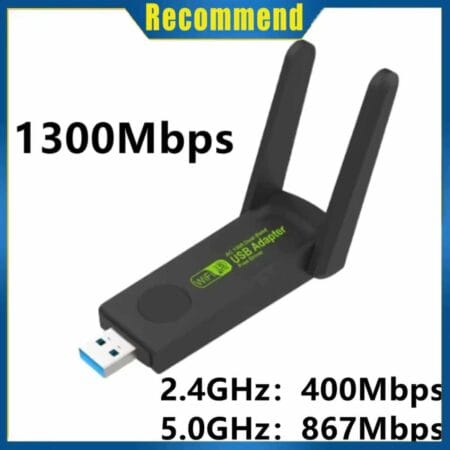 Broadcom AC1300 Wireless USB Wi‑Fi Dongle – Stabil Wi‑Fi 5 Sebesség Laptopra