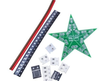 DIY ötágú lélegző csillag LED panel karácsonyi dekorációhoz – gradient fade-effekt, diákoknak forrasztási gyakorlatként
