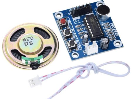 DIY hangmodul ISD1820 chipre építve, egyszerű gombos vezérléssel és hangmemóriával.