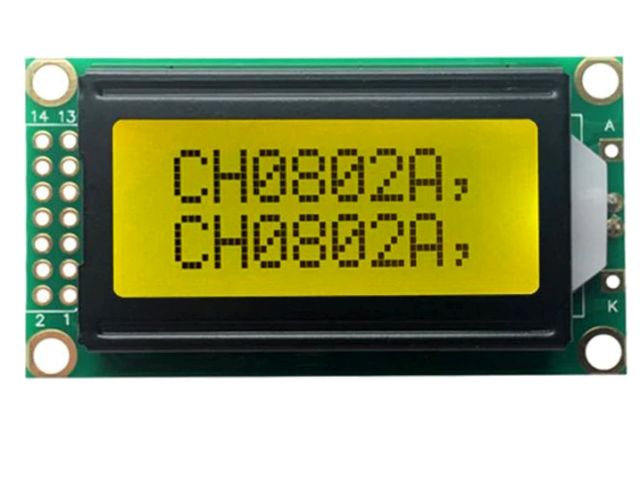 TavIR LCD 0802 (zöld, 2x8)