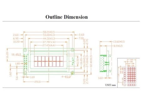 TavIR LCD 0802 (zöld, 2x8) - Image 7