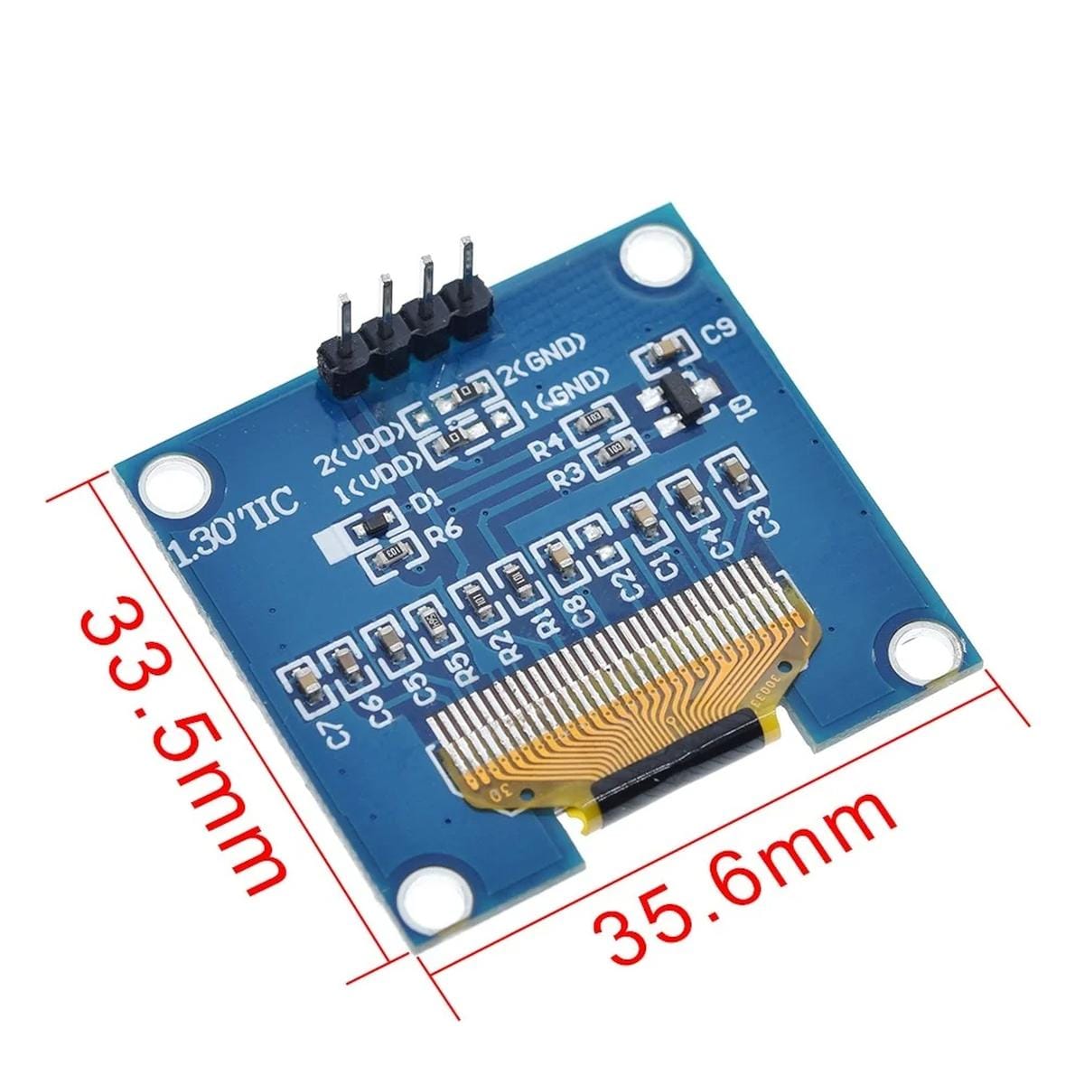 1.3" OLED (128*64, IIC, SH1106, fehér) - Kép 5