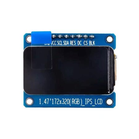 Mini SPI TFT IPS kijelzőmodul ST7789 driverrel elektronikai fejlesztésekhez és mikrokontroller projektekhez. A HD színes LCD panel Arduino és ESP32 kompatibilis interfészt használ.