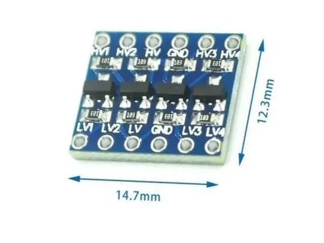 4 csatornás kétirányú jelszintillesztő modul – logikai szintváltó I²C-hez, MOSFET, Arduino kompatibilis