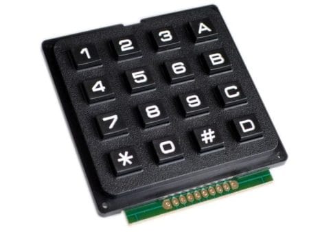 4×4 billentyűzetmátrix modul 4 rows × 4 columns, telefon‑stílusú gombokkal, Arduino kompatibilis bemeneti eszköz