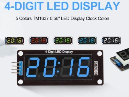 4x 7szegmens LED (TM1637 vezérlő, 0.56