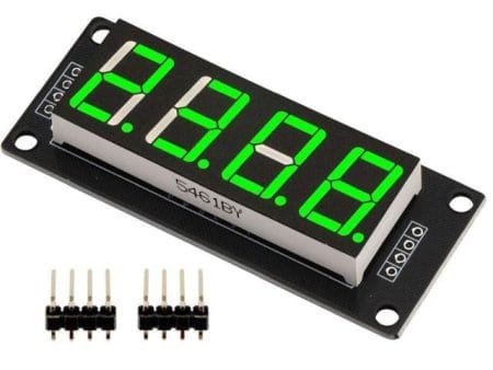 4x 7szegmens LED (TM1637 vezérlő, 0.56", zöld)