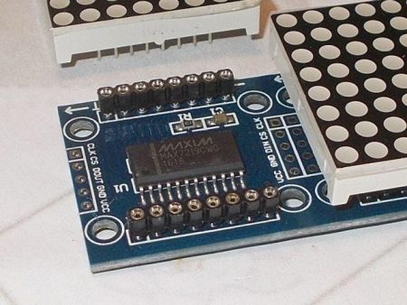 4x összefűzött 8x8 mátrix LED (MAX7219/MAX7221) [piros] - Image 3