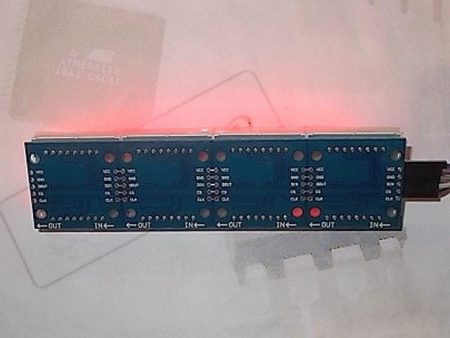 4x összefűzött 8x8 mátrix LED (MAX7219/MAX7221) [piros] - Image 2