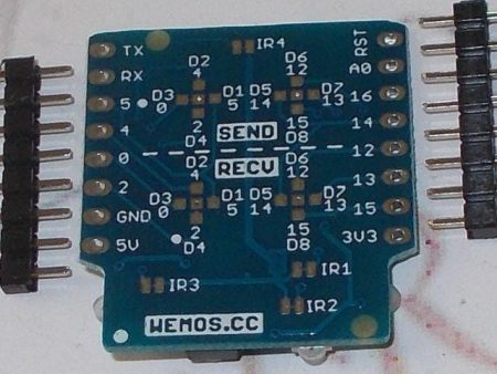 ESP/D1 mini - IR adó-vevő shield (D1 - IR shield) - Image 2