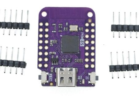 ESP32‑S2 Mini WiFi‑Serial modul alappanel, 4 MB flash és 2 MB PSRAM, USB‑C csatlakozóval hosszú távú stabil IoT alkalmazásokhoz