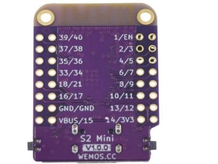 ESP32‑S2 Mini WiFi‑Serial modul alappanel, 4 MB flash és 2 MB PSRAM, USB‑C csatlakozóval hosszú távú stabil IoT alkalmazásokhoz